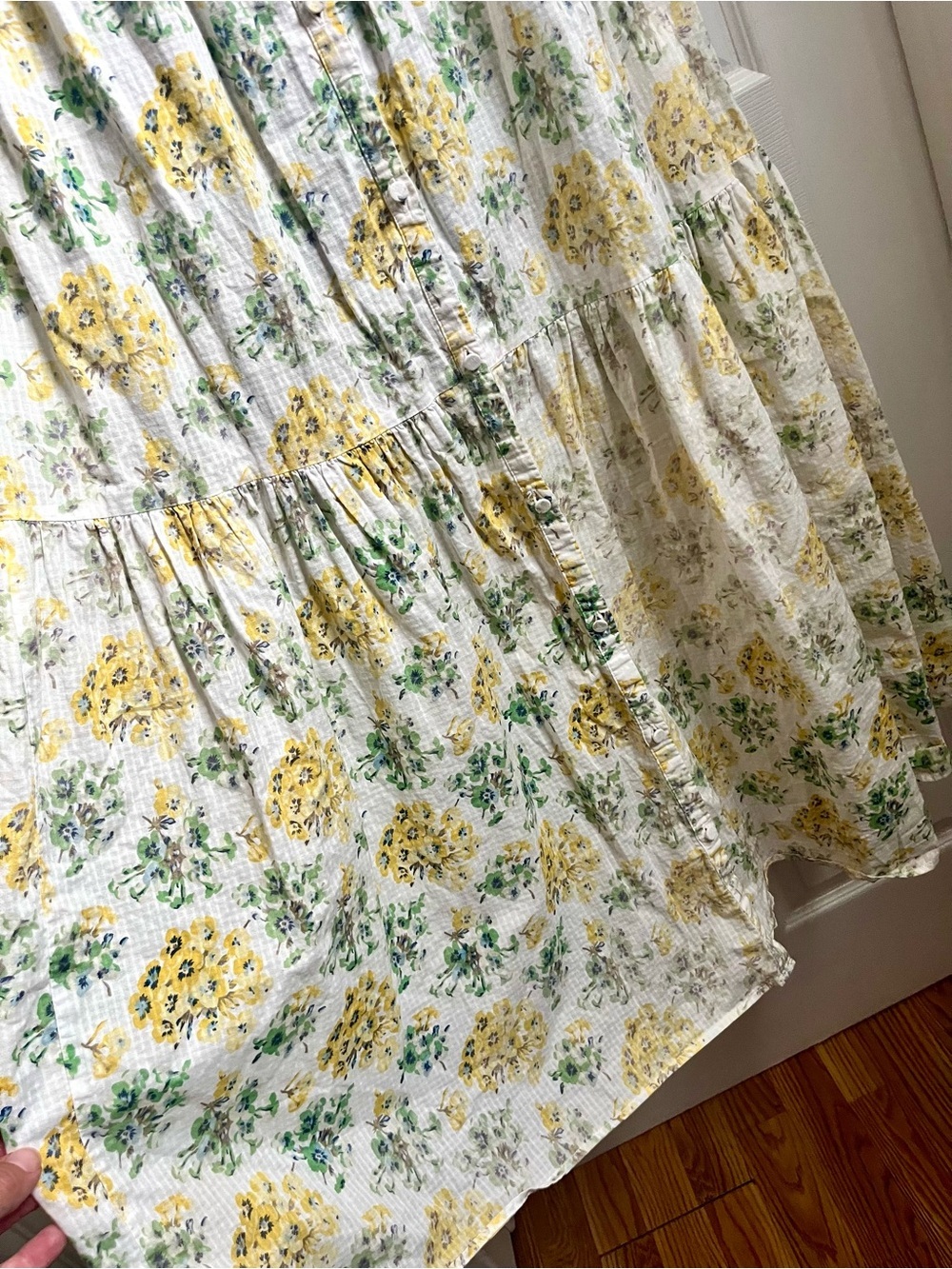 Paul & Joe X Uniqlo Dress Floral Maxi Medium Summer Cottagecore Short Sleeve - Picture 4 of 6